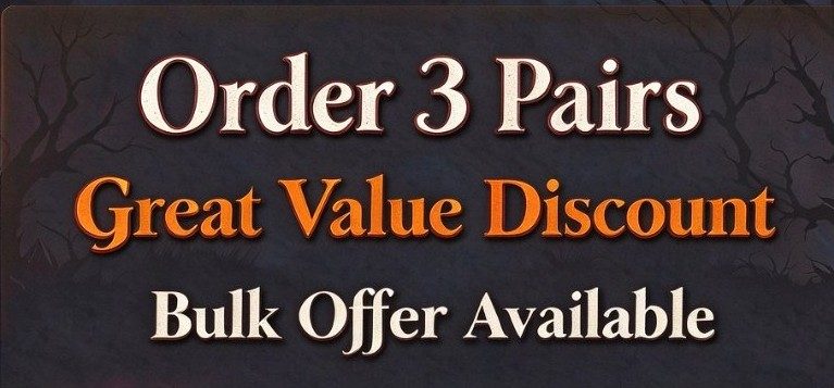 Order 3 Pairs — Great Value Discount — Bulk Offer Available