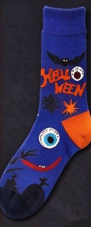Blue Halloween socks