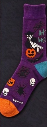Purple Halloween socks