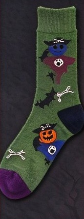 Green Halloween socks
