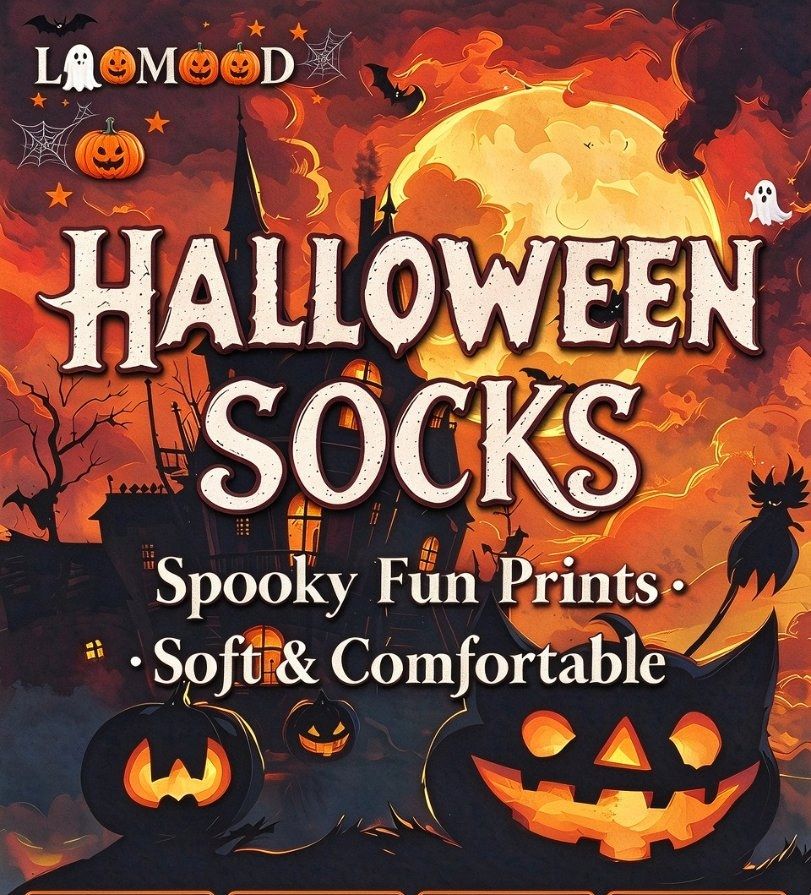 LOOMOOD Halloween Socks — Spooky Fun Prints · Soft & Comfortable